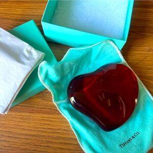 Tiffany & Co. red glass heart